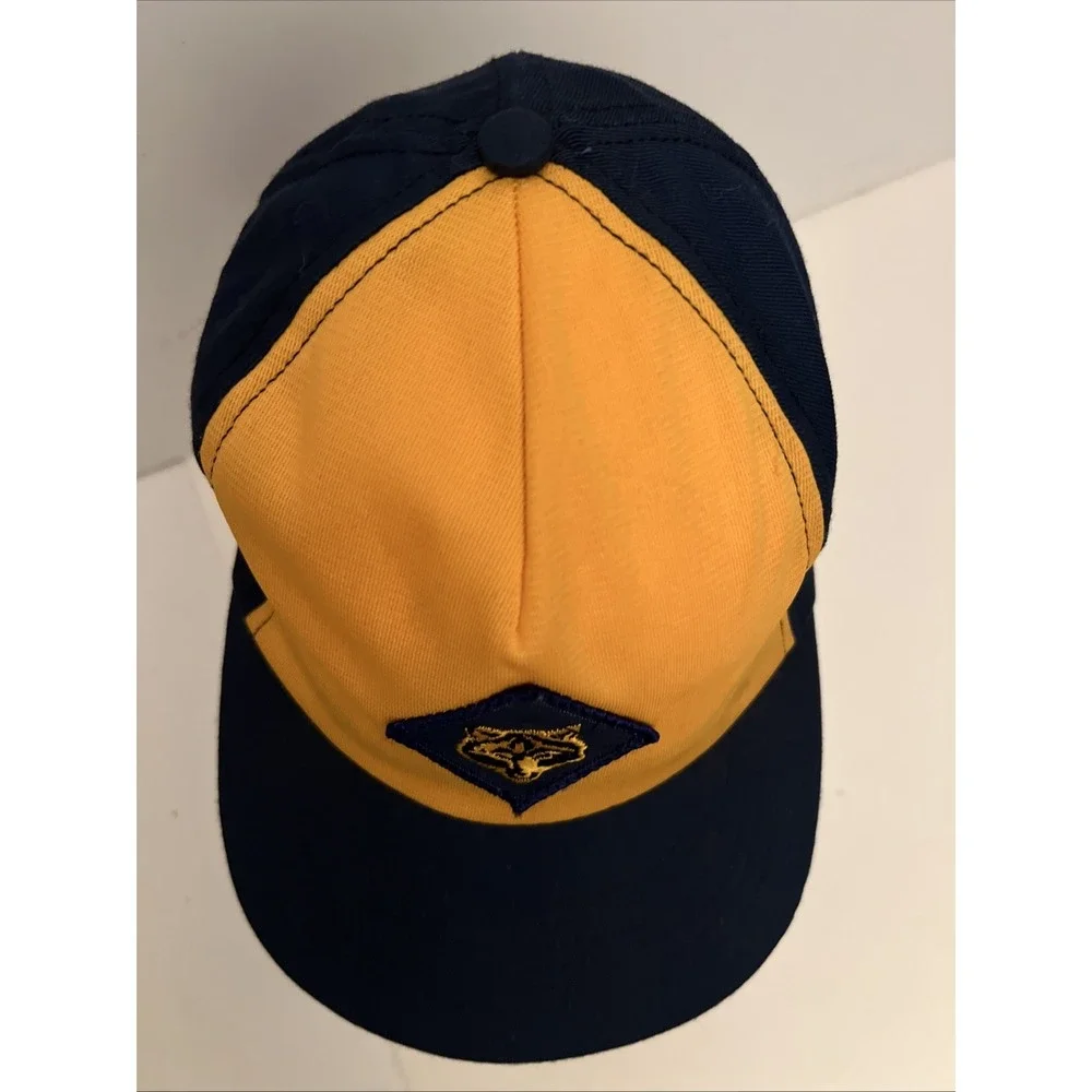Vintage Cub Scout Wolf Baseball Uniform Snap Back Hat Cap‎ BSA Size Small/Med